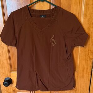 Baby Phat Brown & Gold Scrub Set size M